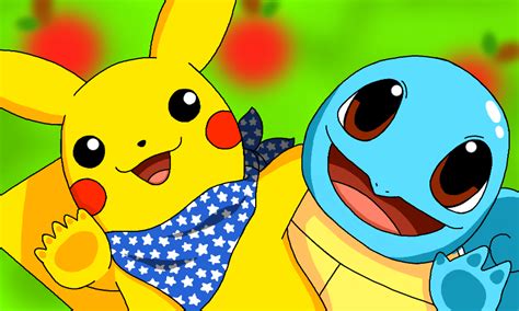 pikachu and squirtle|Squirtle